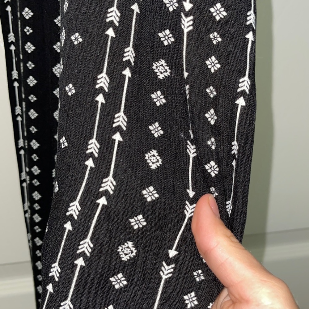 Full length jump suit! Black and white.